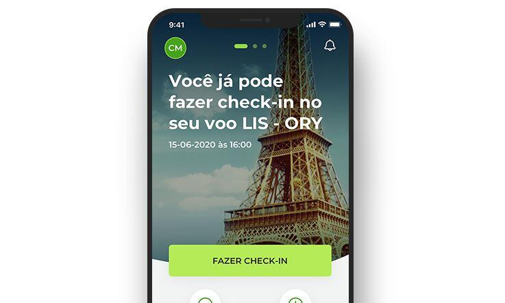 Faça check-in Online Tap pelo App